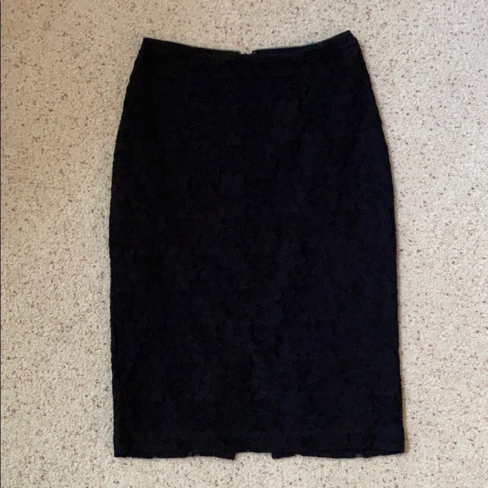 Express Black Lace Pencil Skirt